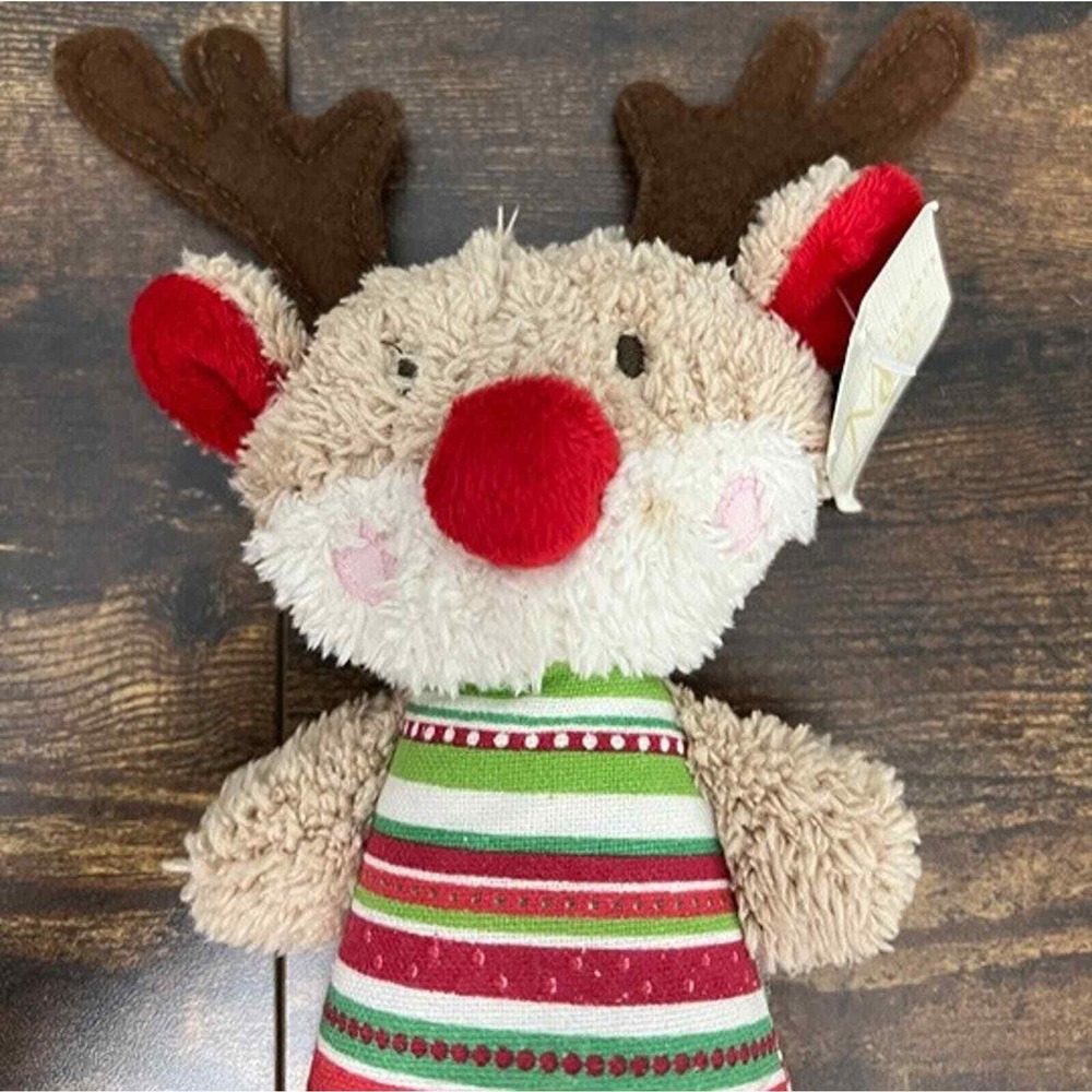 Maison Chic Holiday Reindeer Rattle Plush Lovey
